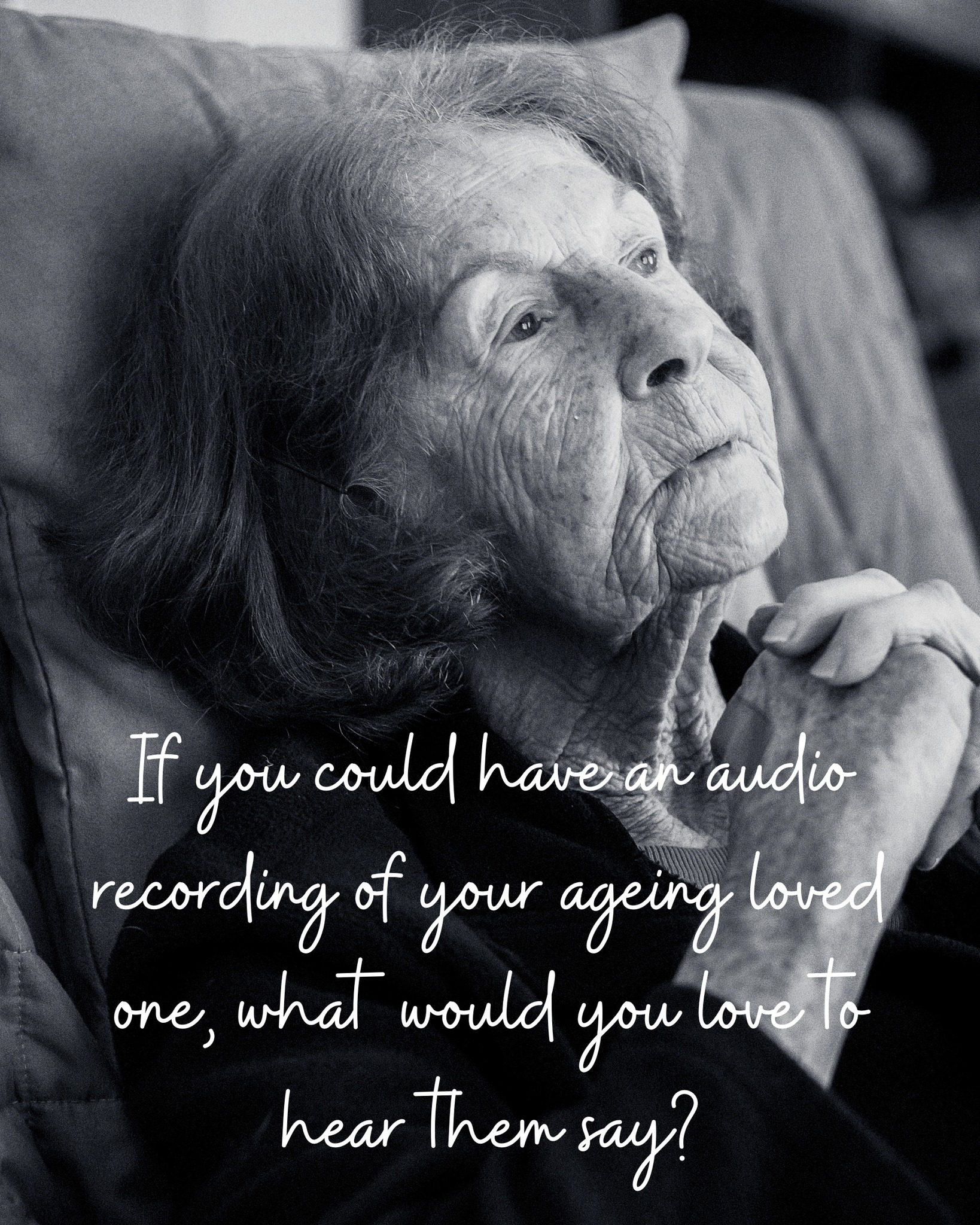 Trust me - you will want to remember the sound of their voice.  So what would you love to hear them say, that you could play over and over again?

#legacy #memoriesbringbackmemories #justtohearyourvoice #portraitsoflegacy #storiesofold