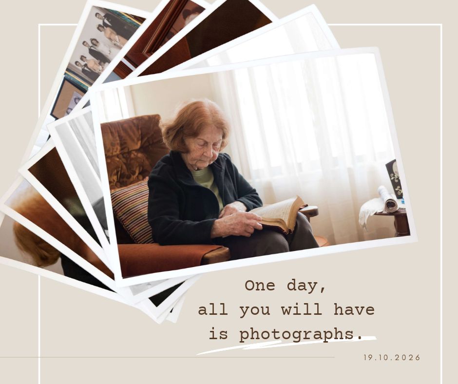 Or not!  You won't have those photos of you with your child/parent/sibling/grandparent/friend if you never get them taken. 
.
.
If I had a dollar for every time someone told me that they don't like having their photo taken, I wouldn't have to work one more day of my life - I would be that rich.
I can promise you though that you would not care one single bit about how you looked in photos if you knew it would be the only time you could have a visual memory of you and your loved one together.  Your children and grandchildren don't want to have to rely on their mind to remember what you looked like when you were still with them.  They would cherish any photo of you.
.
.
This is your reminder today - please get the photos taken.  Because one day, all you (or they) will have left is photographs.

If you want to hear your elderly loved ones stories and receive cherished portraits of them, ask me about my legacy portrait sessions.

 #legacyportraits #legacyportrait #familyphotos #photosarememories